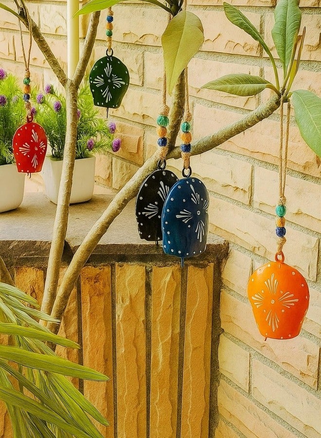 MIRAMAYEE Purse Bell (Painting) - 4" - Hanging Garden Cow Bell - Decorative Wall Hanging - Patio Hanging Bell - Home Wall Decor - Indoor & Outdoor Decoration Set of 5 Bells - Image 2